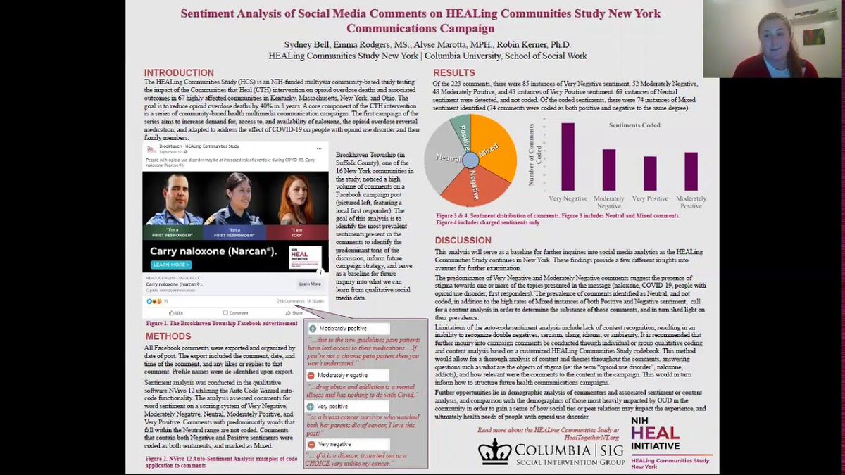 ColumbiaSIG's tweet image. What is a sentiment autocoding wizard? This presentation by @SydneyBell_ of 
#HEALingCommunitiesStudy @HcsBrookhaven for @DataSciColumbia shares how comments from a campaign to carry #narcan were pulled &amp;amp; analyzed for sentiment. Take a look! buff.ly/3aeOnkE
#DataScience