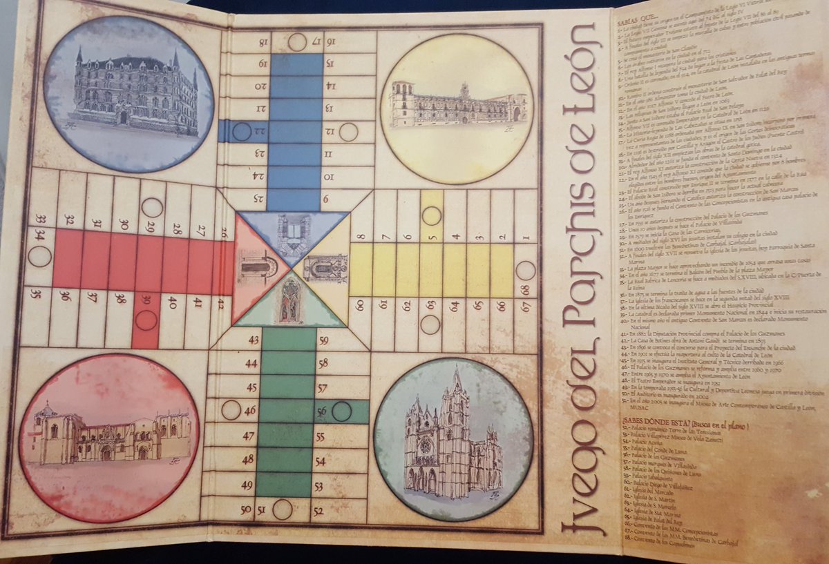 En El Escribano, un sitio que vende unas cosas preciosas, tienen esta Oca y este Parchís de la ciudad de León tan bonitos. 
Muy asequibles. Ideas para regalar.