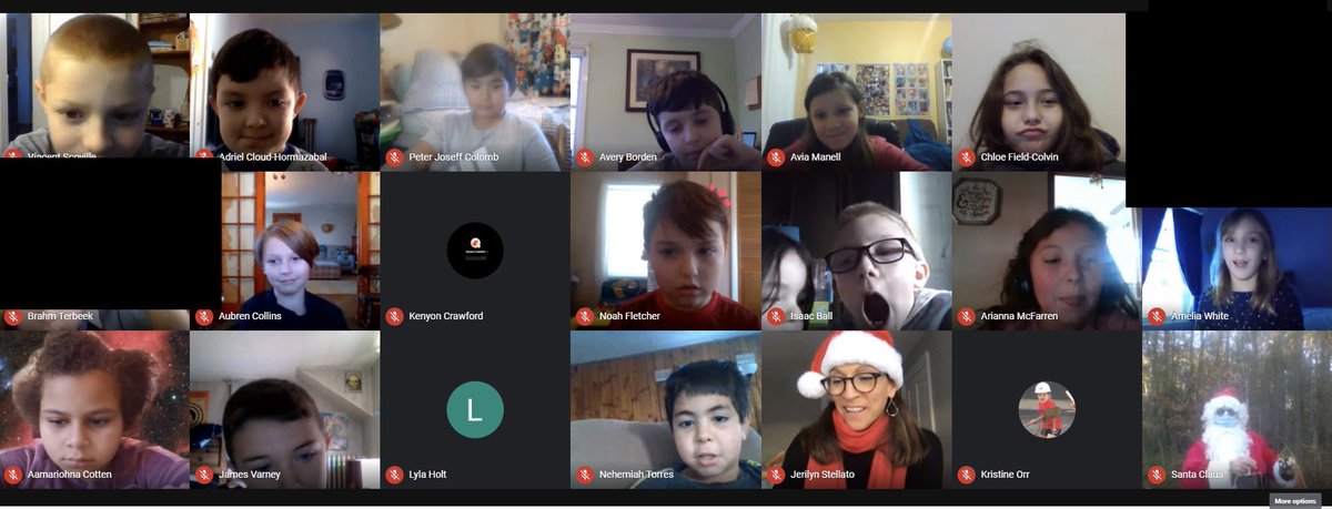 whitney3rd's tweet photo. Santa Claus made a guest appearance today in virtual school!  The look of pure joy and excitement was priceless! @SGFSchools @GlensFallsCSD #VirtualSanta #BridgingTheFalls https://t.co/AChu6UjpWj