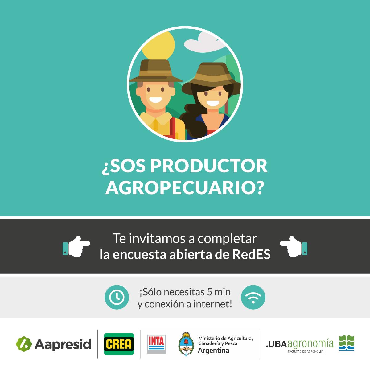 El proyecto RedES se enfoca en el diseño de sistemas agrícolas sostenibles. 

Como ya se hacen muchas cosas interesantes, queremos identificarlas para capitalizar experiencias.

Para eso invitamos a productores a completar esta encuesta (HOY último día):

bit.ly/2DHVAeC