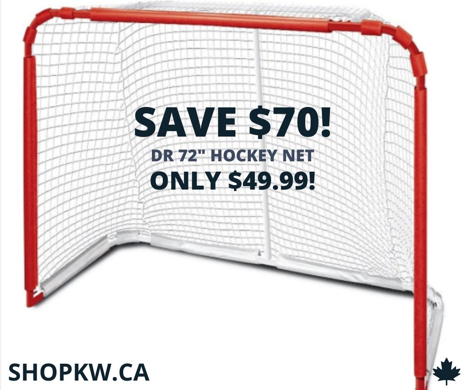 shopkwca's tweet photo. Do you have a #hockeylover on your #Christmas list? Get this DR 72” #Hockey net for only $49.99 from @SportcoKW!
#Shoplocal now while quantities last!
https://t.co/oNha8BMakE 
#supportlocal #hockeylife #shopkw https://t.co/RfBBSDC7Kv