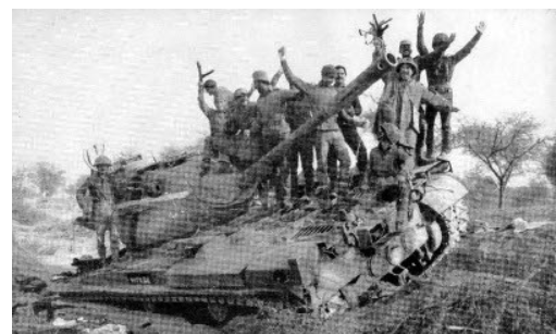 The fierceness of the battle can be gauged from the fact that  #Pakistan lost a staggering 48 Patton tanks in the epic battle that took place in Pak territory, completely wiping out its 8 Armoured Brigade(I). #VijayDiwas (4/14)