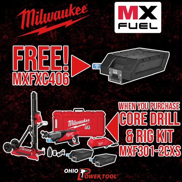 OhioPowerTool's tweet photo. Want a little extra charge for your @MilwaukeeTool MX FUEL tools? ⚡ While supplies last, you can now get a FREE battery with select MX FUEL Kits--a value of up to $600!

Shop Now: https://t.co/er9SEPQIte
...
#milwaukee #milwaukeetools #MXFUEL #battery #free #sale #tool #tools https://t.co/tqc9xrmtbA