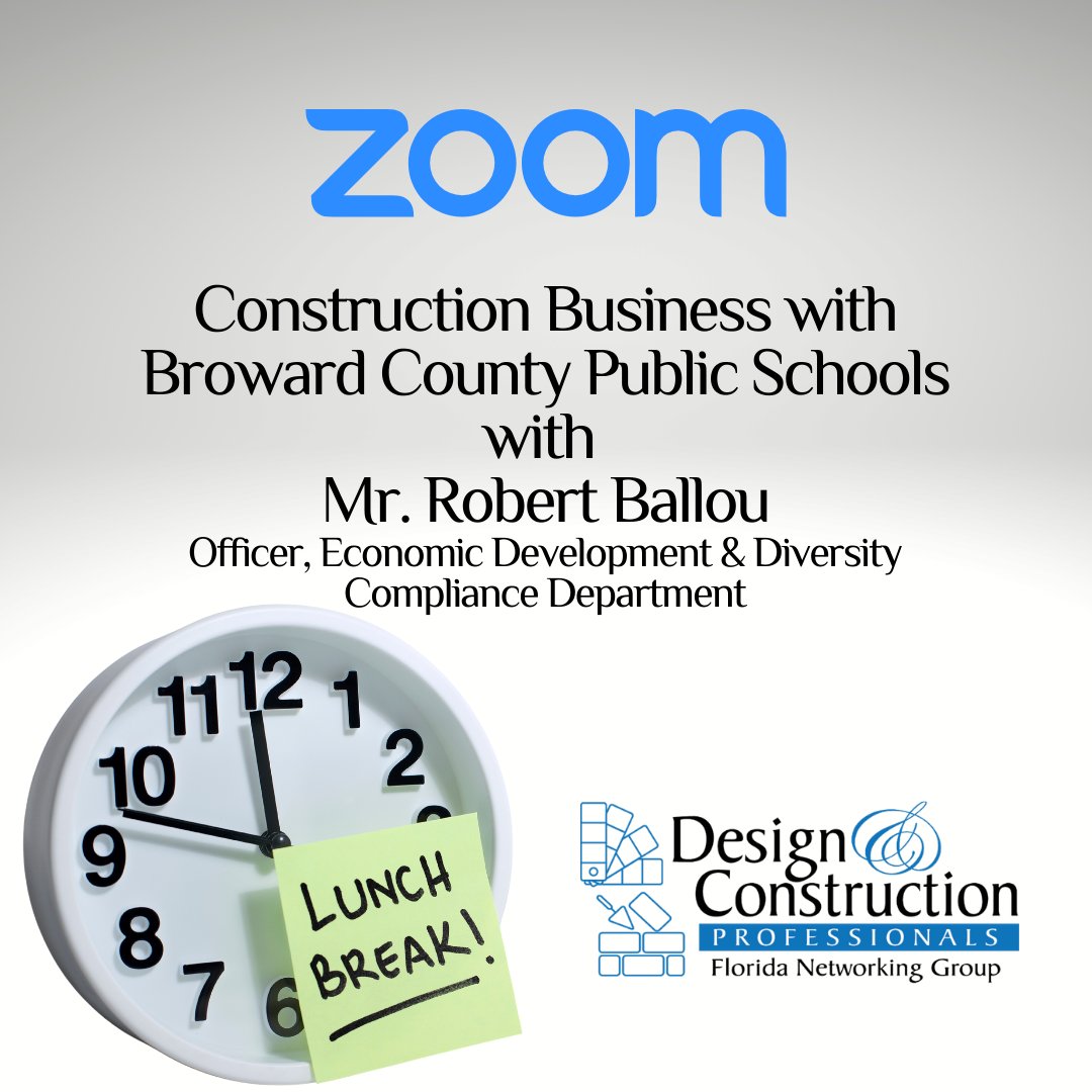 FLDCP1's tweet image. Don&apos;t miss out on our zoom lunch break discussion TOMORROW!⁣⁣

Register now: events.r20.constantcontact.com/register/event…

It&apos;s going to be a good one. See you all there. 😄

#broward #FLDCP #business #design #construction #fortlauderdale #networkingevent