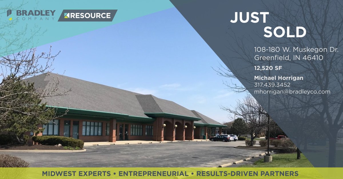 RESOURCEcre's tweet photo. Just Sold! A 12,520 SF office building has closed in Greenfield. The seller, Fletcher LLC, was represented by Michael Horrigan. The property was purchased by Hancock Regional Hospital.
Congratulations Michael!
#RCRE #BCO #CommercialRealEstate #IndyRealEstate https://t.co/oS9m25rkhZ
