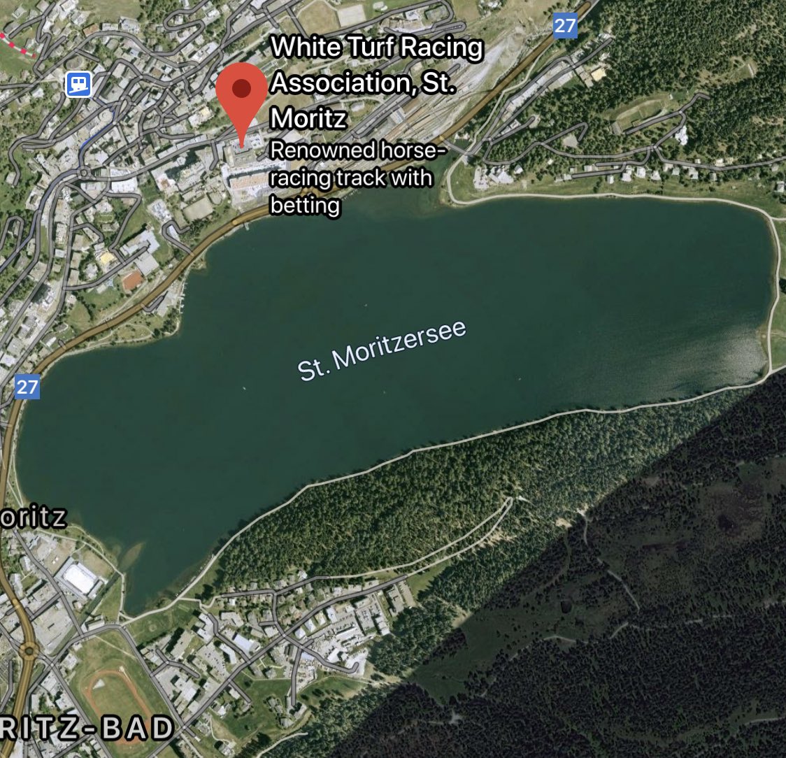 6 - ST MORITZ - SWITZERLAND Probably the most familiar course on the list, St Moritz is only on during a very short period of time each year when the lake freezes over. The venue has been very popular recently with  @TheMelbourne10 ,  @johnbestracing and  @osbornejamie