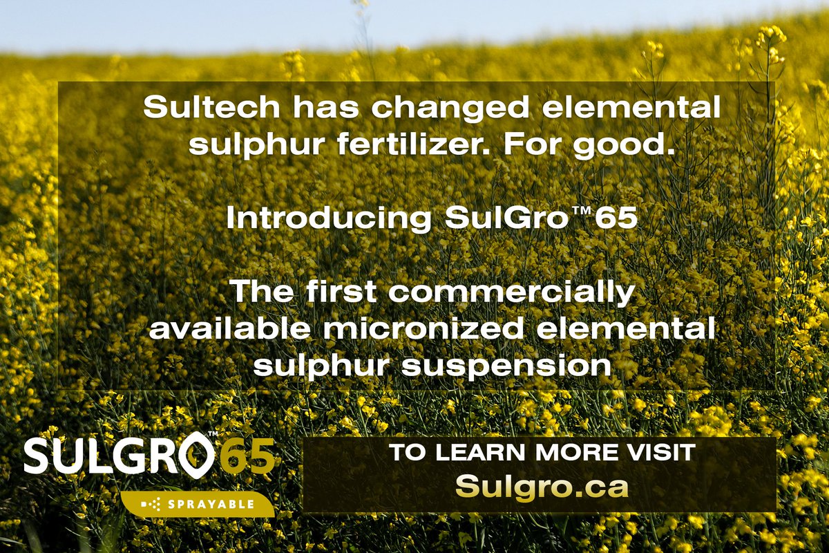 SultechGlobal's tweet image. Sulgro.ca 🌾 #agriculture #westcdnag #farming #agdaily #sulphur #elementalsulphur #agronomy #soilhealth #alberta #agronomy #soilsustainability #agmorethanever #farmlife #sulgro #agproud #agronomies #canadianagriculture #farm365 #crops #agdaily #fertilizer