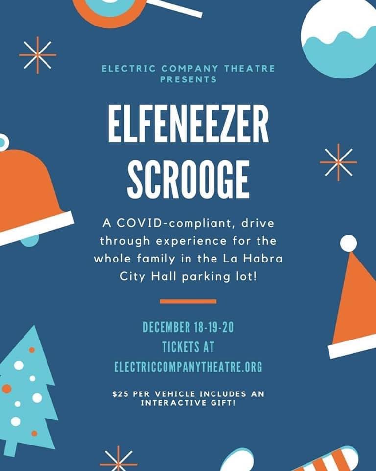 Happy to see <a href="/LukeGarberg/">Lukas Garberh Official</a> and so many members of our theater family perform in @LHElectricCo’s production: ELFENEEZER SCROOGE, a family-friendly, COVID-19 compliant, drive-thru holiday theatrical experience in La Habra City Hall parking lot! 
Dec 18-20. electriccompanytheatre.org