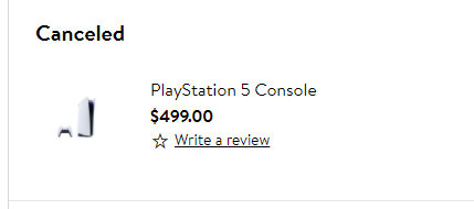 BirajPatel's tweet photo. @PS5StockAlerts was able to place order fuckers canceled.. https://t.co/FyVmJv63P8