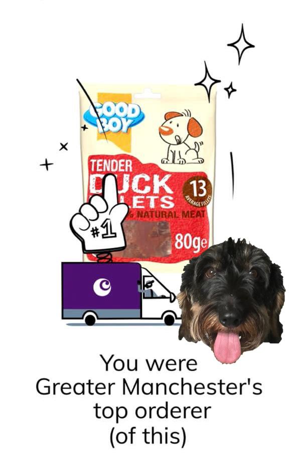 Result! <a href="/Ocado/">Ocado</a> says I’m Manchester’s top orderer of duck fillets #whoatealltheduckfillets