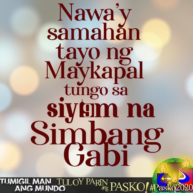 Nawa'y samahan tayo ng Maykapal tungo sa siyam na Simbang Gabi. 

#SimbangGabi2020 #MisadeGallo2020 #Pasko2020