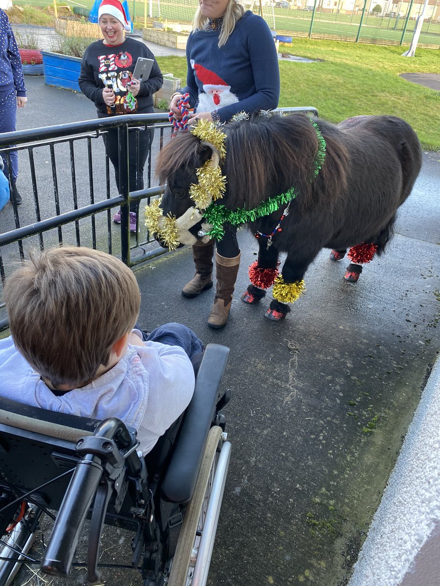 jamesmac_school's tweet photo. Very special Xmas visit from a Christmas helper. Thank you Mrs E Ward for organising this wonderful experience. #Nibbles We couldn’t believe our eyes 🎅🎅🎅🎅 https://t.co/HmgK6CGPXm