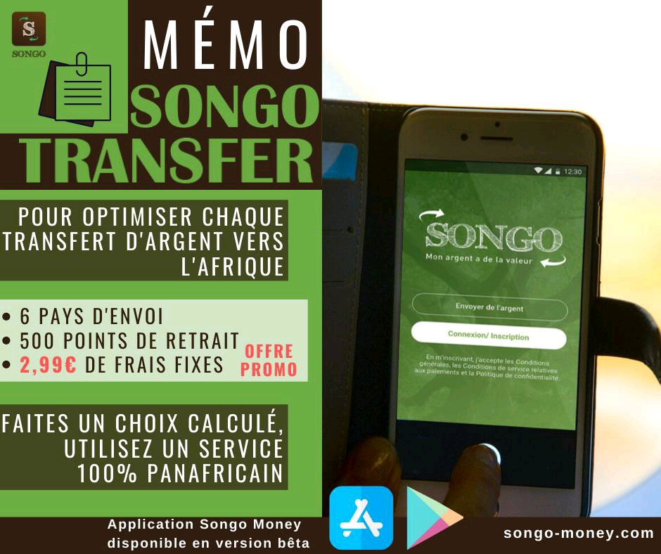 dspafrique's tweet photo. Profitez de la promo pour vos transferts d'argent vers l'Afrique. Faites un choix calculé avec #SongoTransfer. 
Téléchargez l'application #SongoMoney dès maintenant !

Apple store : https://t.co/MFKX3cFZKl
Play store : https://t.co/pqVhexqrkX https://t.co/RNpuRAVqgH