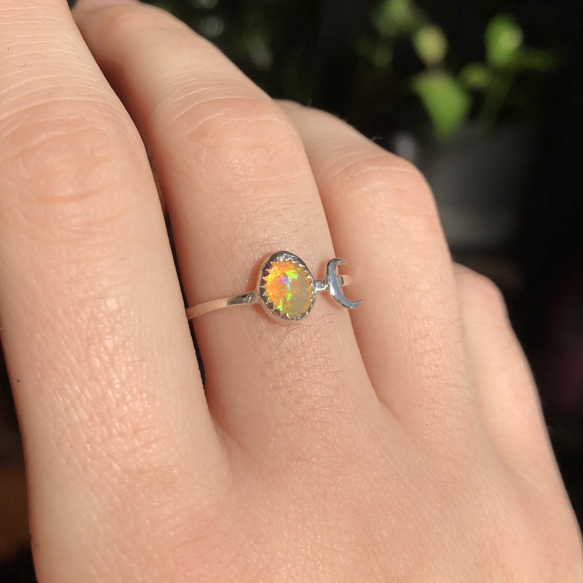 celestial ethiopian opal ring 🌙✨