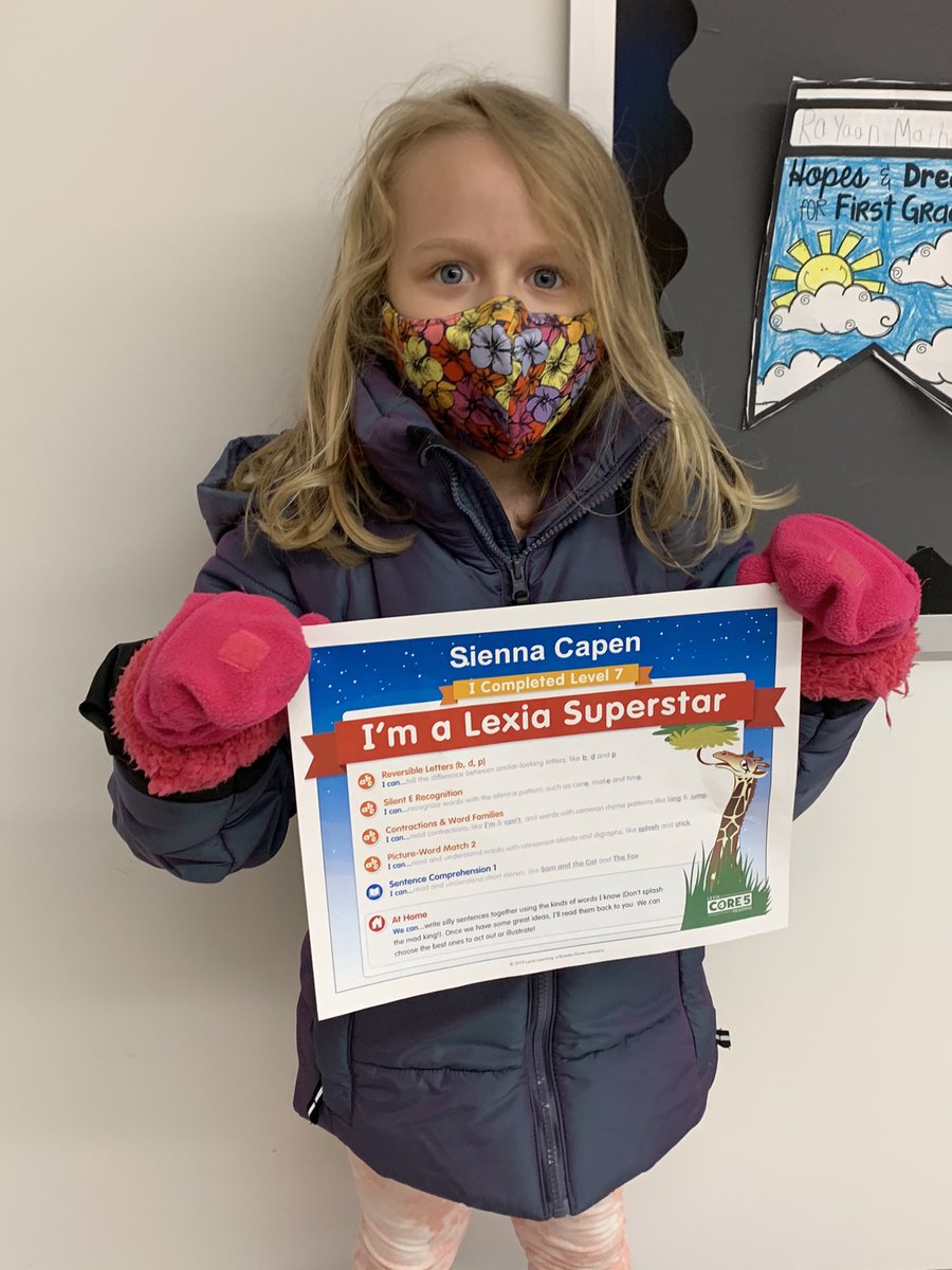 Congratulations to Jojo and Sienna for moving up a reading level in Lexia! 🎉 Keep up the GREAT work! 👏