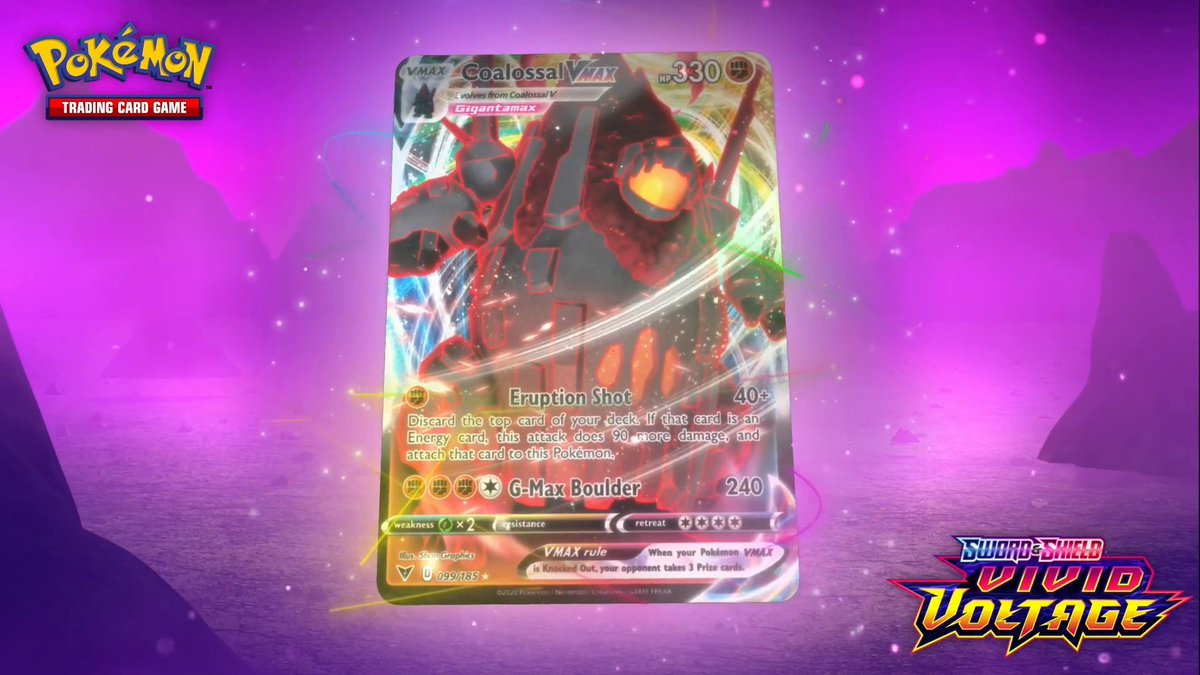 Pokemon Do Some Massive Damage With Coalossal Vmax S Overwhelming G Max Boulder Attack Looking For More Cards To Fill Out Your Pokemontcg Sword Shield Vivid Voltage Collection Check Out Our