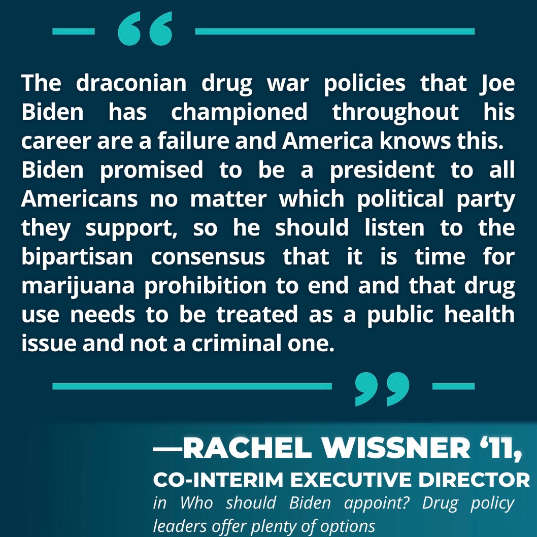 ssdpofficial's tweet image. David Bienenstock finds out “Who should Biden appoint?” on @Leafly.

Featuring our Co-interim Executive Director, Rachel Wissner ‘11, and Board Member, Jason Ortiz ‘08.

leafly.com/news/politics/…

#StartMakingSense #Biden