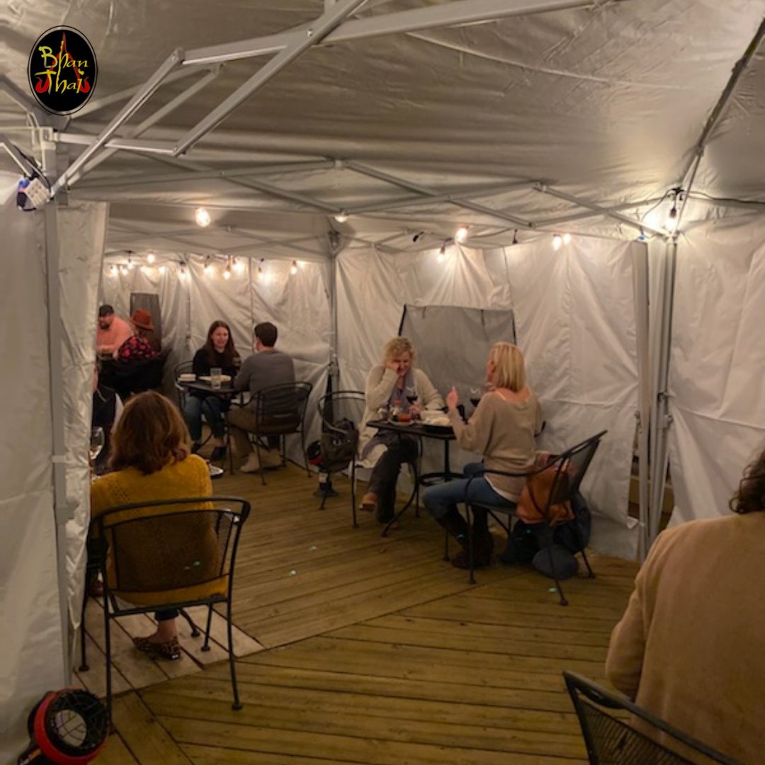 Cold? 🥶 No worries! Our patio is covered and heated. #toasty