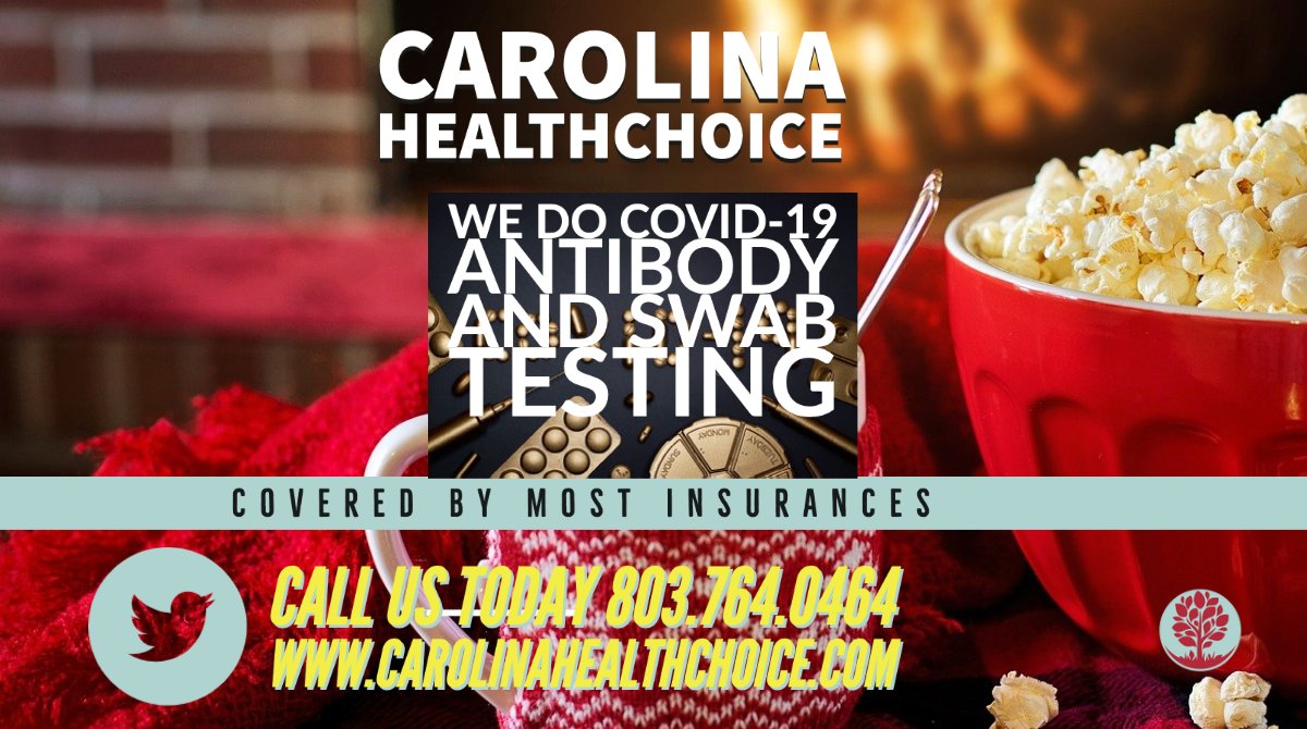 Carolinahchoice's tweet photo. We at Carolina HealthChoice offer COVID 19 anti body and swab testing.

We also accept most insurances.
Let's stay safe and healthy this holiday season.

Stop by or call us.

https://t.co/bLgtgjowpS

#carolinahealth #covidtest #covidtesting #healthy #family #medical #happy https://t.co/7cIS2dk0i0