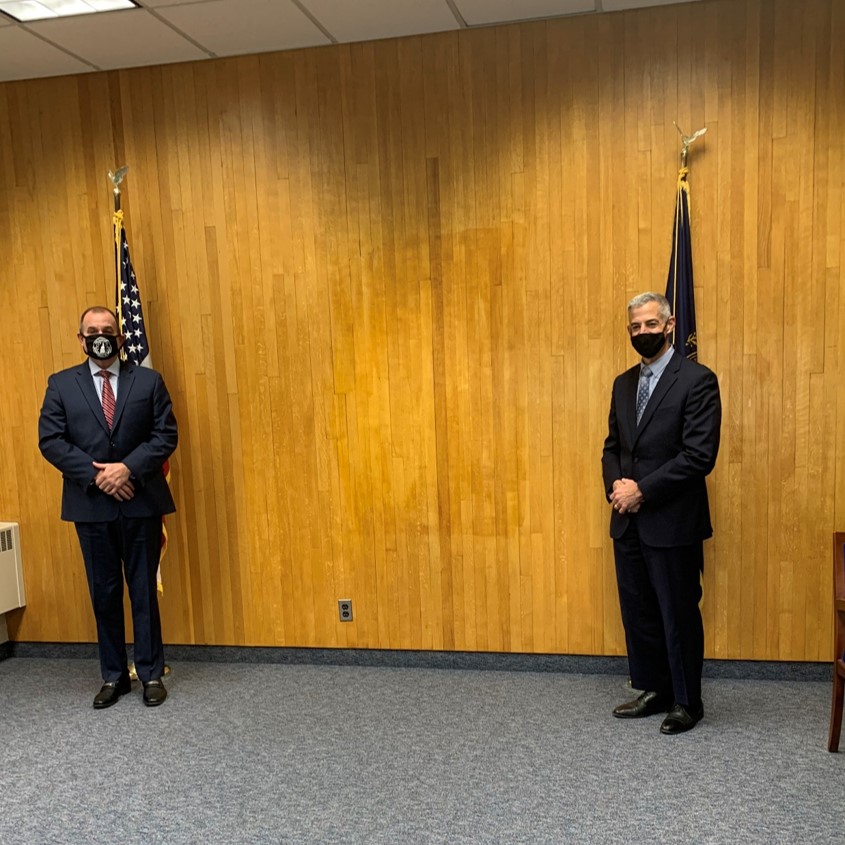 NH_DeptSafety's tweet photo. Congratulations to @NewHampshire911 Director Mark Doyle on his reappointment. Thank you for your continued hard work to the Department and State. #Congratulations #NHSafety #NH911 https://t.co/YLfhC8Cymw