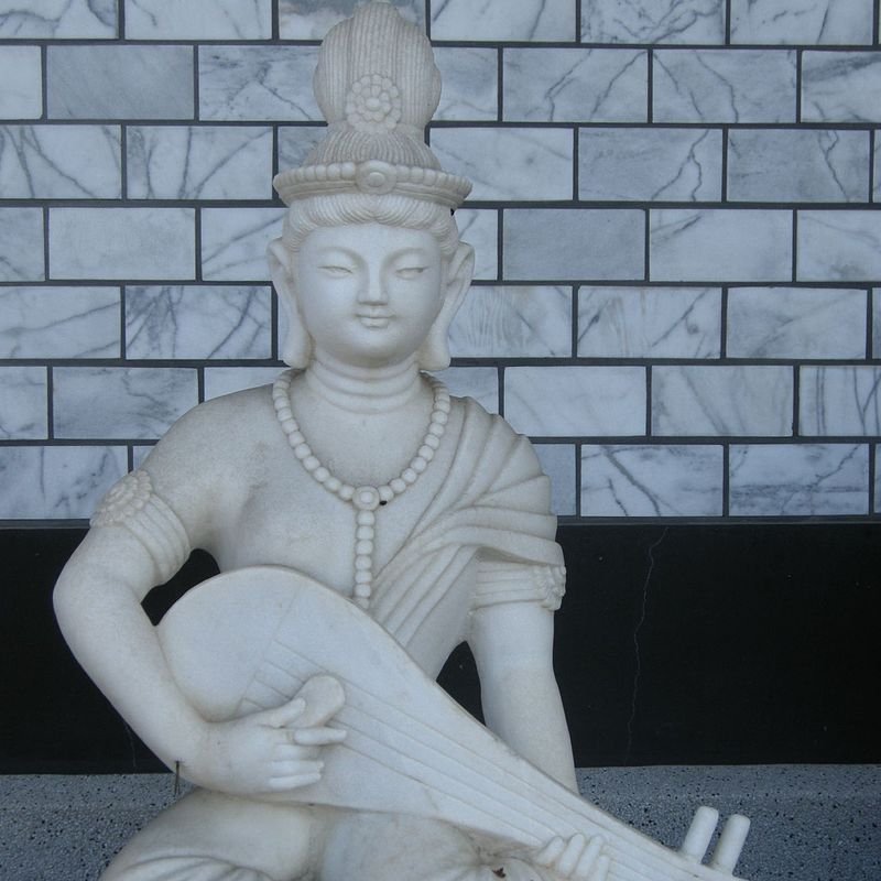 Benzaiten is the Japanese Buddhist version of the Hindu goddess Saraswati.9/