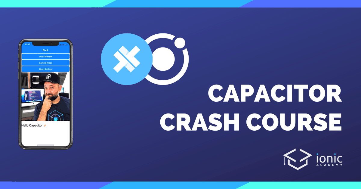 ionicacademy's tweet image. If you&apos;re not sure where to get started with @Ionicframework, check out our FREE @capacitorjs Crash course ⚡️ buff.ly/37zpa1h