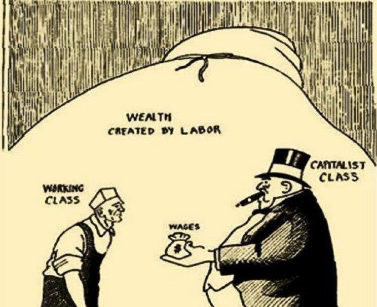 Surplus value is the excess of value produced by the labor of workers over the wages they are paid. This is a Marxist theory that examines how societies strip the value of workers for capital