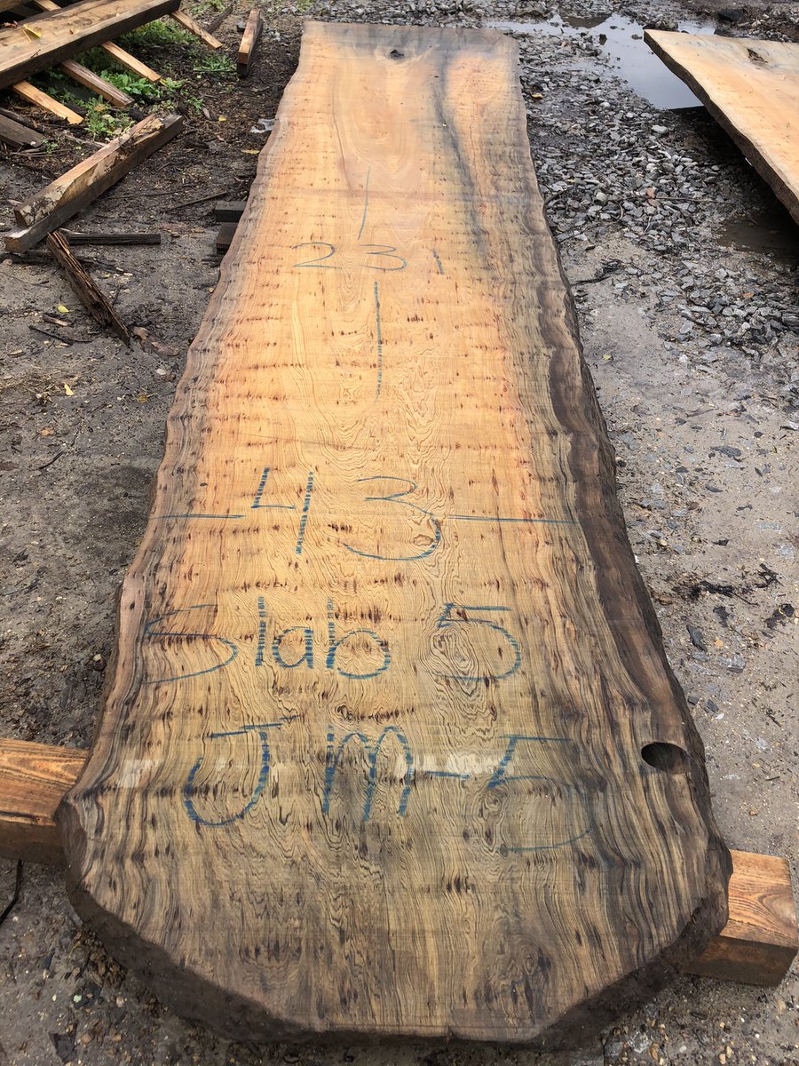 Here’s one of the slabs we cut from the giant double barrel sinker cypress log 👀 #logging  #swamplogging #rivertable #cypress #sinkercypress #sawmill #liveedge #liveedgewood #liveedgetable #liveedgeslab #liveedgefurniture #wood #woodworking #woodshop #carpentry #tablescapes