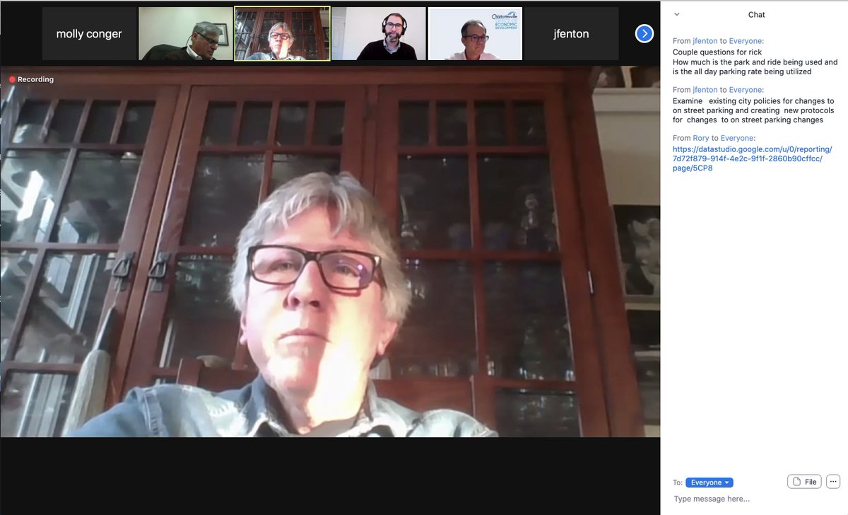 lol they set the webinar up wrong so members of the public have access to the chat &  @RoryStolzenberg dropped the link to  @whatthecarp's parking data visualization (there's always parking!!!) https://datastudio.google.com/u/0/reporting/7d72f879-914f-4e2c-9f1f-2860b90cffcc/page/5CP8