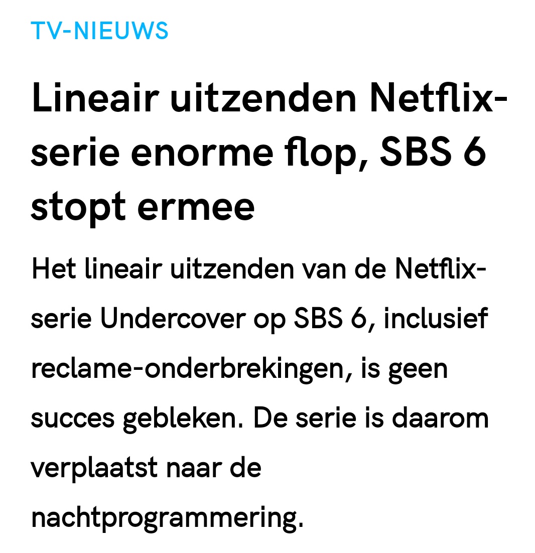 JWvanOstaay's tweet photo. JE VERWACHT HET NIET! #SBS6 #Netflix https://t.co/1qXh7L3Ki3