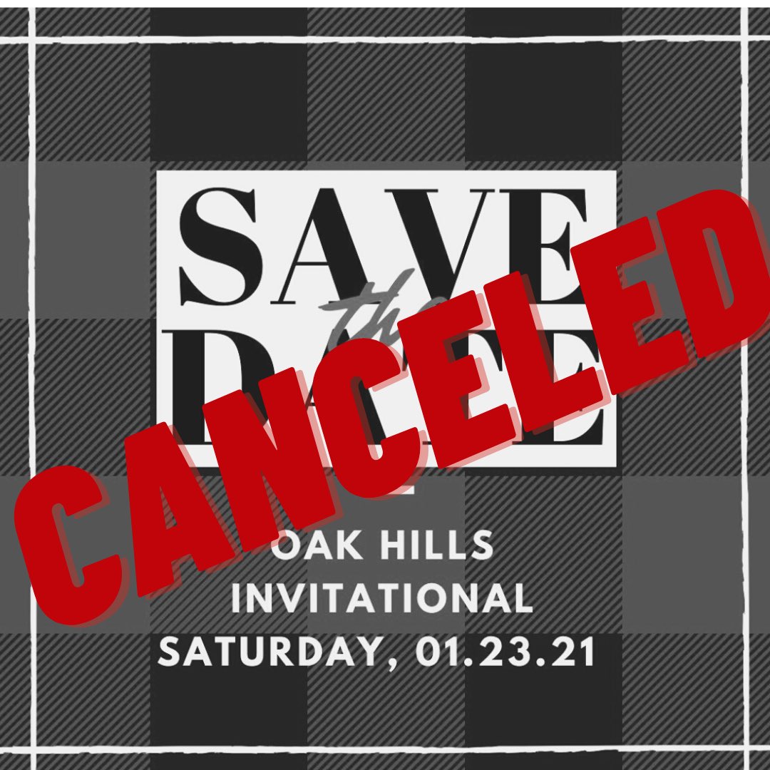 We are sad to announce that, out of respect for your health and safety, our Invitational, planned for 1/23/21, has been canceled. Please stay tuned for a rescheduled date, should that become available!