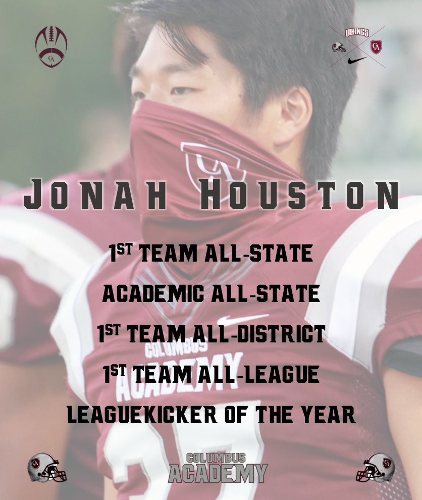 CACoachMiller's tweet photo. Congratulations to @JonahHouston12 on earning Academic All-Ohio! Real talk: I think he's even better at kicking than he is at soccer! #CAFBfamily @CA__Football https://t.co/ZhS9QYMbkd
