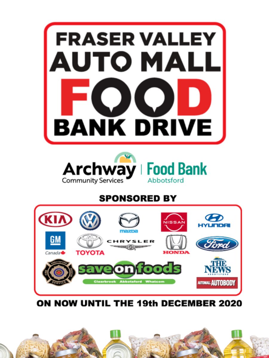 The simple gift of food communicates your care
for the community! Our 14th annual Food Bank Drive is happening this week. With the pandemic, the need is even greater now than ever. See what your online donation can do.  Donate online at: 
abbotsfordfoodbank.com/donate/