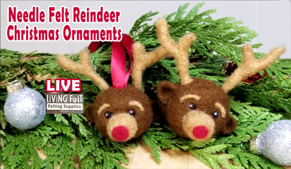 LivingFelt's tweet photo. Needle Felt Christmas Ornaments - Cute Reindeer https://t.co/NNfcRP33Lv via @YouTube 

LIVE WED 12/15/20 @ 2pm Central
#needlefelt  #diychristmasornaments https://t.co/edpvbIX7P4