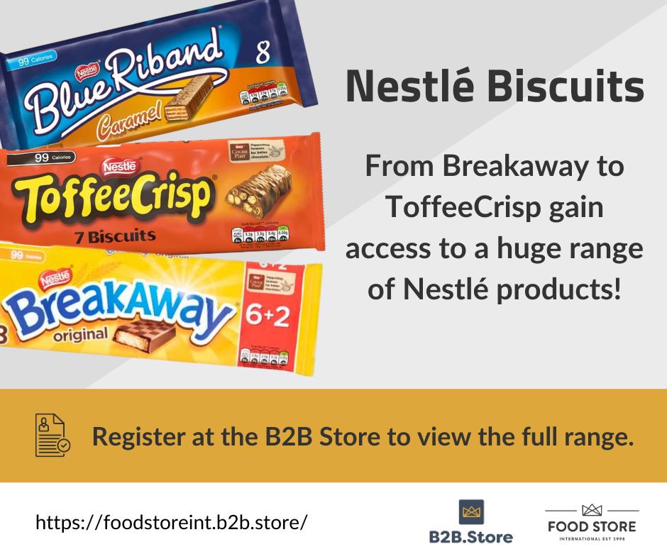 FoodStore_Int's tweet image. From Toffee Crisps to Breakaways, we have your customers covered! We stock a huge range of 
Nestlé products - foodstoreint.b2b.store