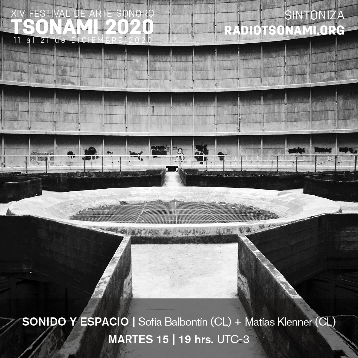 FestivalTsonami's tweet photo. #FestivalTsonami2020 X #RadioTsonami ☛ Martes 15║19h
♫ Sonido y Espacio | Sofía Balbontín + Mathias Klenner (CH)
🔵 Sintoniza https://t.co/UVObc530JC
🟡 + INFO: https://t.co/USpud0YcGI
#TSONAMI #soundart #collaborativeart #radioart #transmission #experimental https://t.co/h1OFXhWk5L