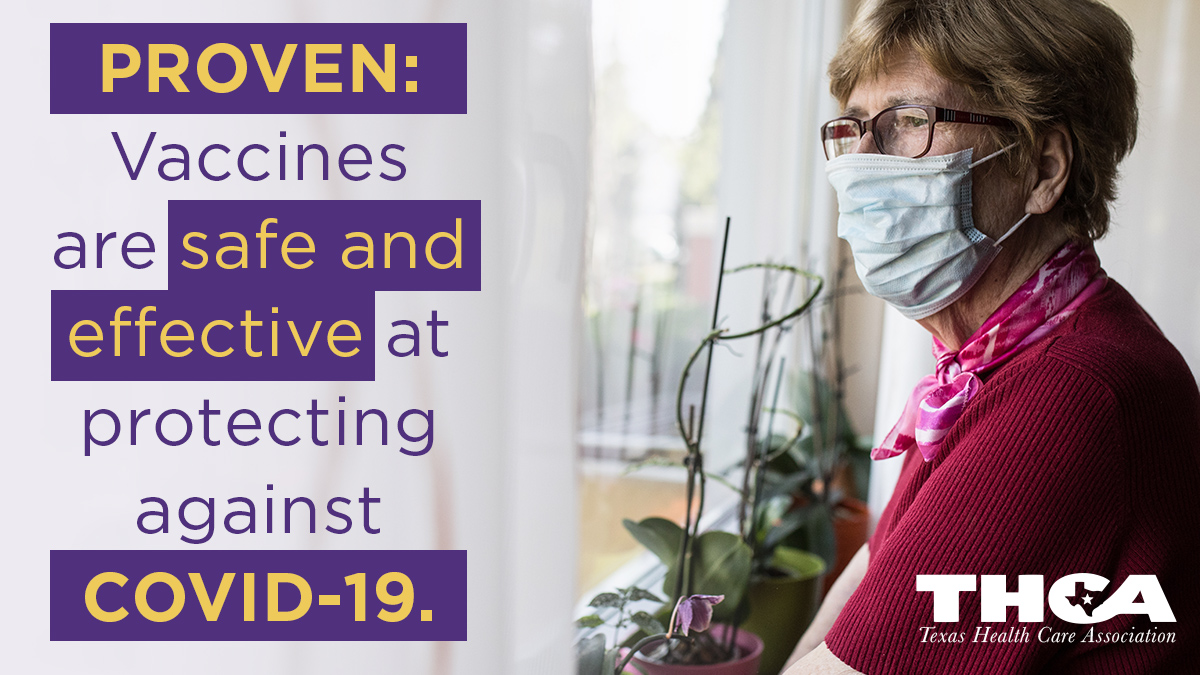 TXHCA's tweet photo. COVID-19 vaccines have been put through rigorous testing and have been proven safe and effective in
clinical trials that include tens of thousands of Americans of all health and demographic backgrounds.
Let’s #GetVaccinated! #LTC https://t.co/cWeV9z1BGT