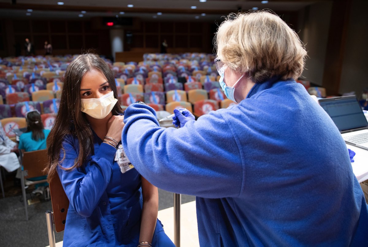 The COVID-19 vaccine is now being administered to frontline workers at <a href="/UK_HealthCare/">UK HealthCare</a>.

We can't say it enough – thank you, health care workers, for all you do.