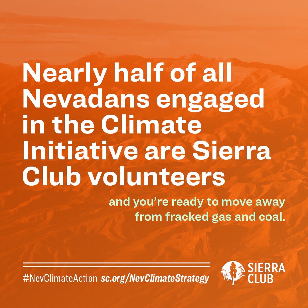 Nevadans have consistently shown a desire to move away from fossil fuels. We are grateful to all of our volunteers for weighing in on the process that led to the development of Nevada's Climate Strategy.  #NevClimateAction