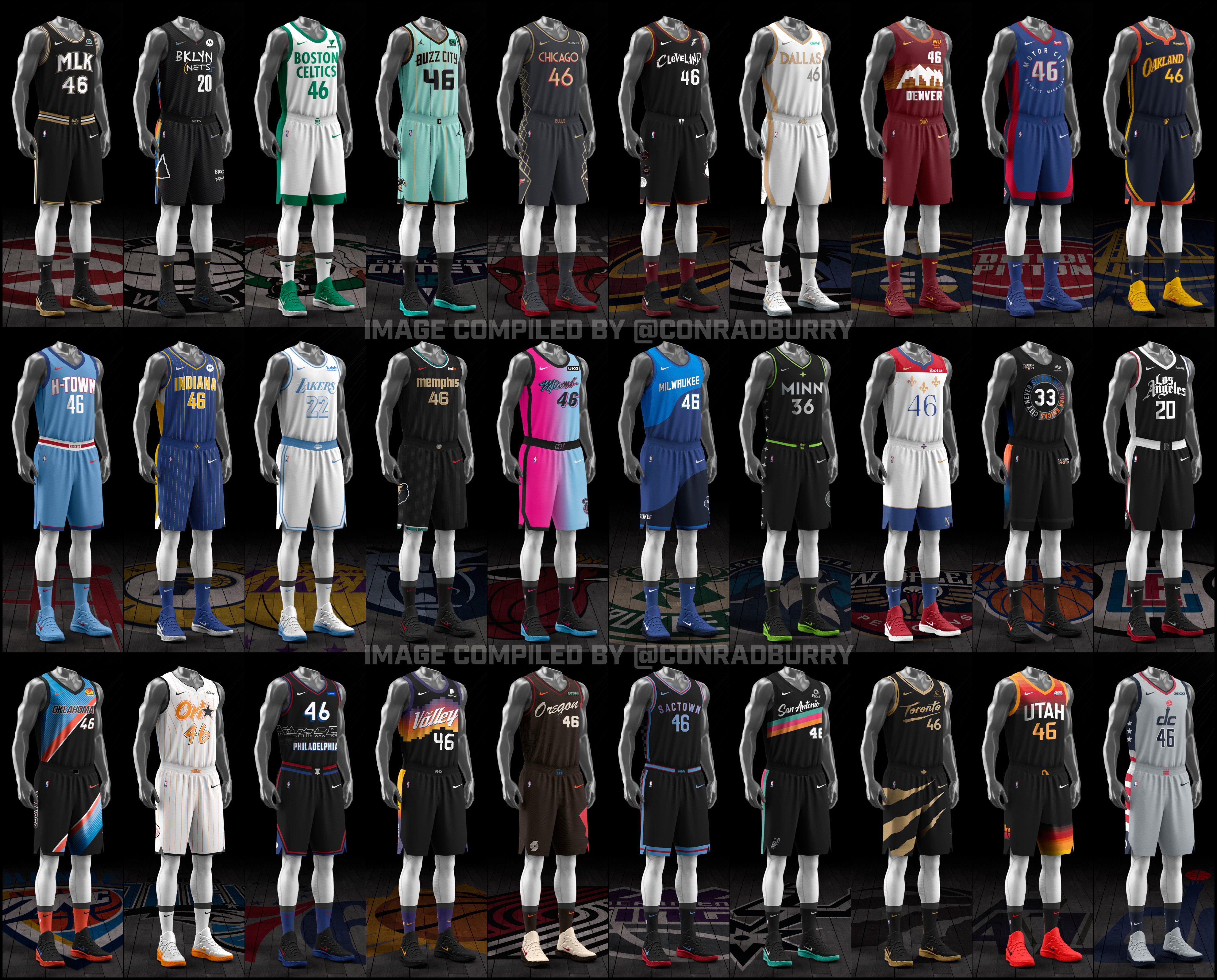 Here are all 30 NBA City Edition Uniforms for the 2020-2021 Season