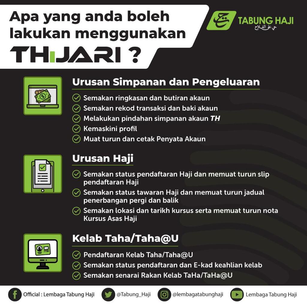 Tabung Haji Malaysia Twitterissa Muat Turun Aplikasi Thijari Melalui Apple App Store Https T Co 6u6cuj9wgn Google Play Store Https T Co Saxunbwh13 Tabunghaji Thijari Thdijari Https T Co Ugck2ndq1d
