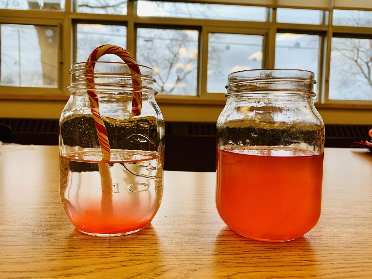 MunroeMrs's tweet photo. Experimenting with the particle theory #biglearning #science #predictions #candycanes https://t.co/PWTh4J3cbS
