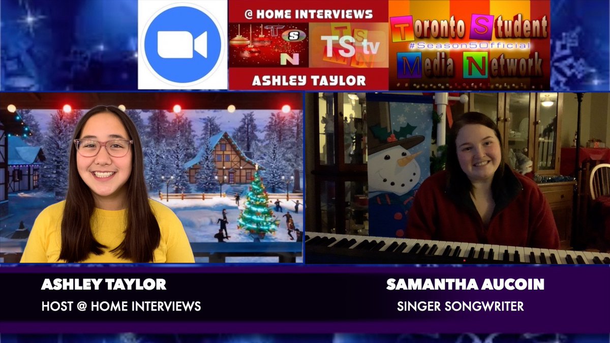 TSMN_studios's tweet photo. @ HOME INTERVIEWS w/ @thisashleytay continues w/ #Episode3 feat #singersongwriter @samaucoin who performs her #originalsong #NIceSideoftheList & talks about https://t.co/grMpwyU5PN the inspiration & #Charity partner for #WhatisChristmasFor VIDEO: https://t.co/HgCAMFKPEd https://t.co/sE7X65bdtT