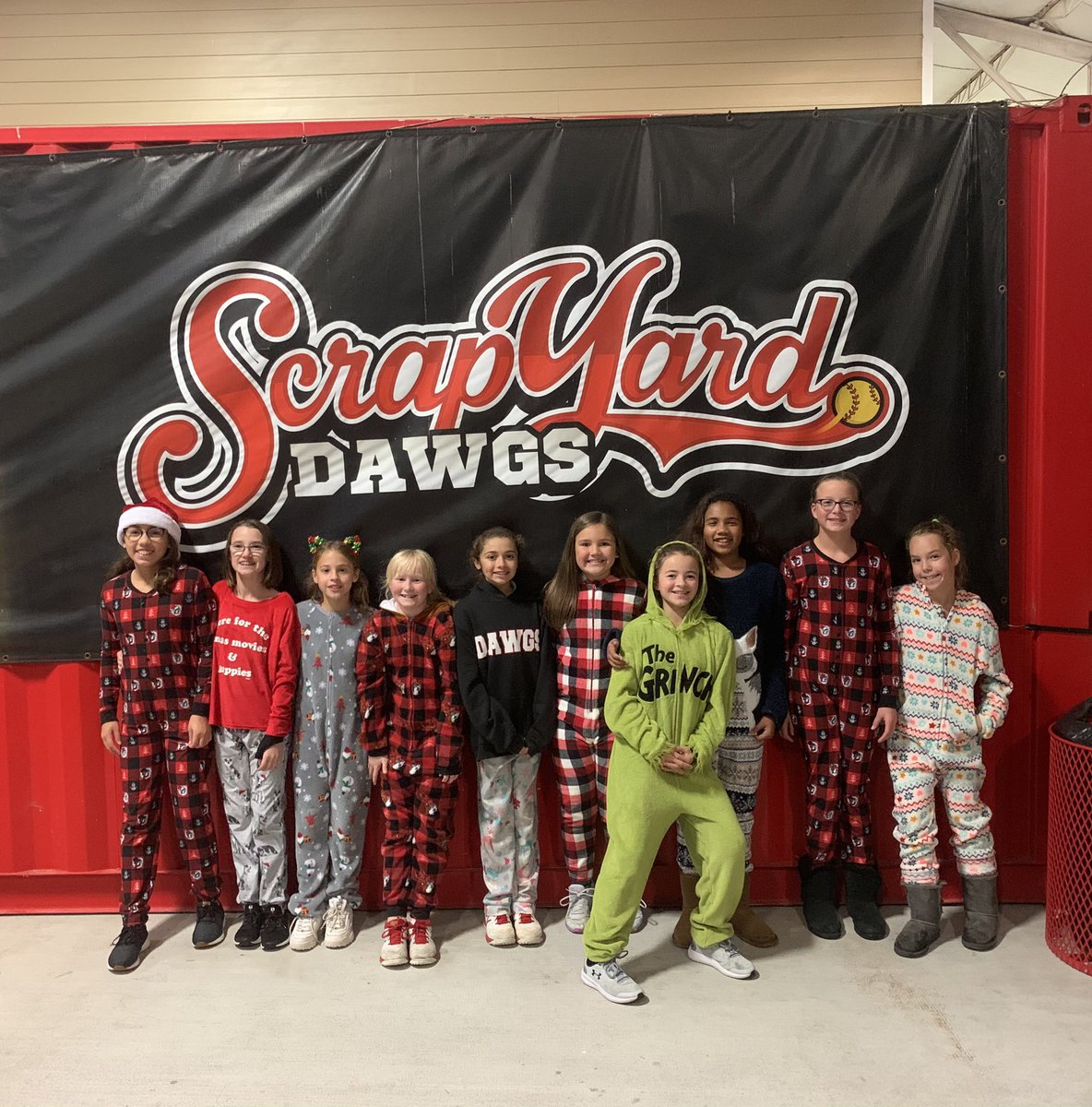 Christmas party for the Scrap Yard Dawgs 10U!!!