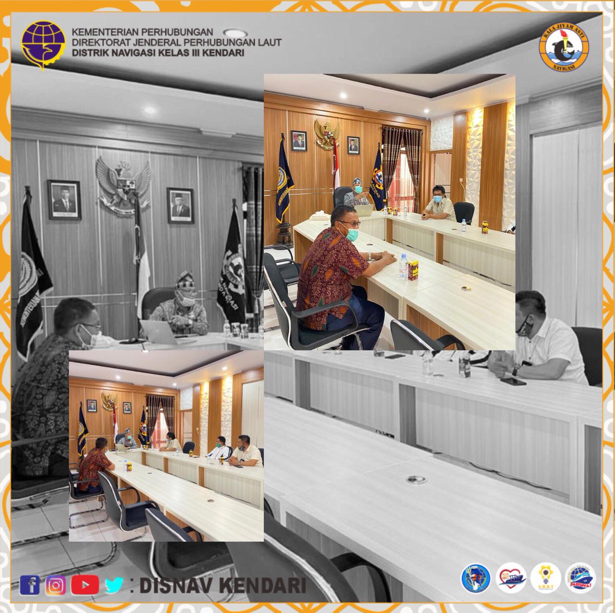 DistrikKendari's tweet photo. #KawanLaut , Kemarin , Selasa 15 Desember 2020 Komisi V DPR RI  Bapak Ridwan Bae melakukan kunjungan kerja ke Kantor Distrik Navigasi Kelas III Kendari , didampingi Kepala Kantor Distrik Navigasi Kendari Bapak Suyadi , SE., M,Si  dan Kasubag TU Bapak Tandi Allo Tandung, S.Sos . https://t.co/CuEDAhQqQx