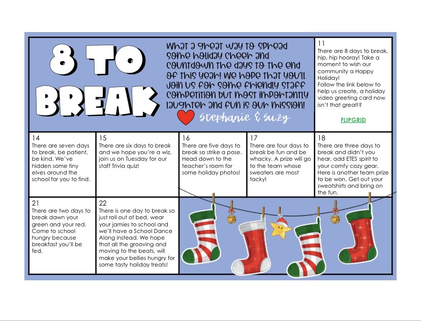 I have always enjoyed making school a fun place to learn and grow together. Not only for the students but for the staff as well. I am enjoying the daily excitement⁩ as our staff partakes in some holiday fun! #tistheseason #staffholidayfun