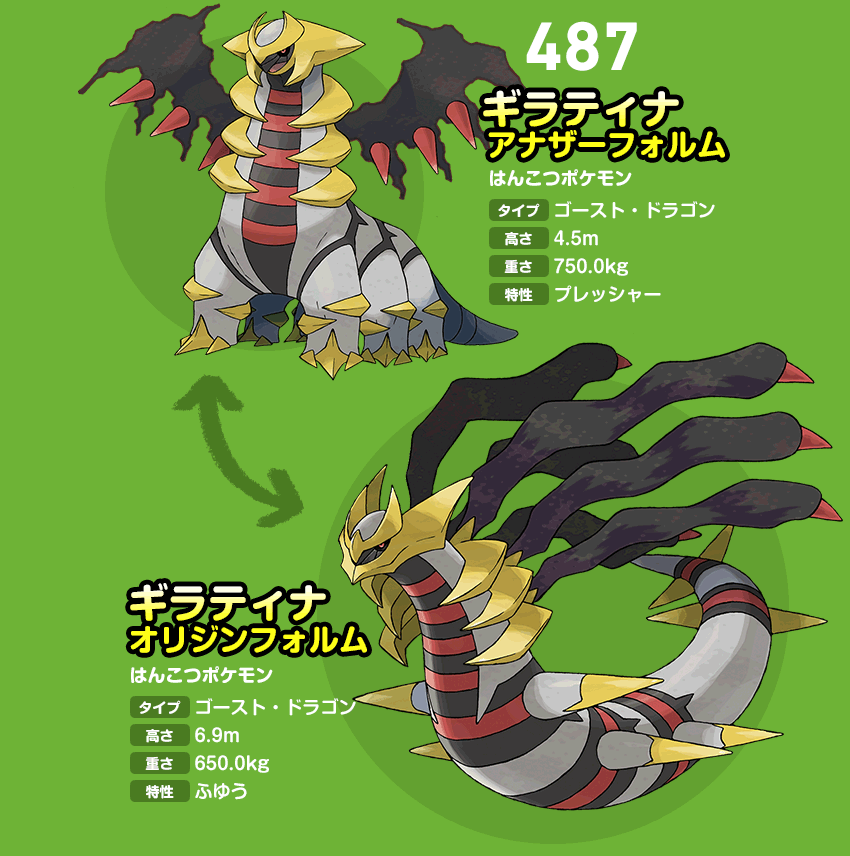 レガルジェ ｷﾘｱｽとｳﾁﾉｺ推し ギラティナの分類名 はんこつポケモン ずっと 反骨 精神 なのかと思ってましたが やはり 半骨 が正しいのでしょうか ポケモン