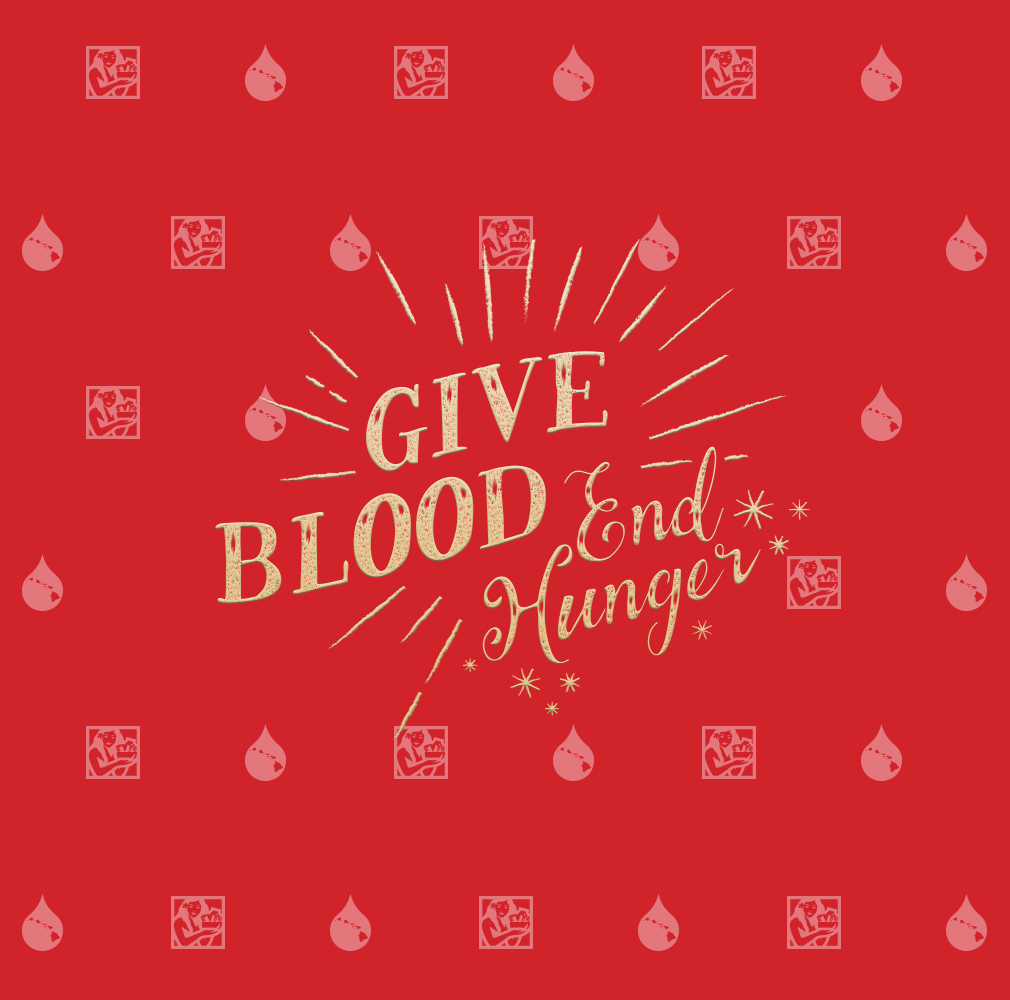 mvnp's tweet photo. We're very proud to have helped @BloodBankHawaii launch their holiday campaign "Give Blood. End Hunger." All December long, whenever someone gives blood, Blood Bank of Hawaii will match their generosity by providing a meal to @hawaiifoodbank. https://t.co/FNbhWov0UK