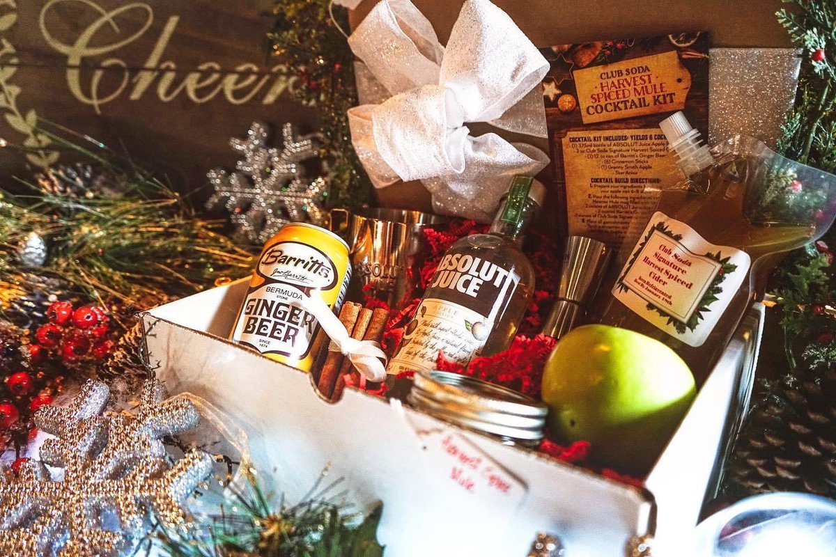 We have Holiday Cocktail Kits available for purchase. Enjoy a night with friends and family, or share this as a gift this holiday! #holidays #Christmas #dtfw #indiana #fortwayne