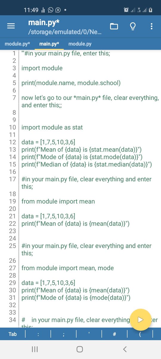 standard_01's tweet photo. Today at DSC  we talk about Importing of Modules

@Henginnearher_D @EricaKHanson @auwalms @hardeywalexhino   @KSheoranSandhu @dscfuta @Triomphi @FPeterlight @BoluDurodola @hope_fu_lly https://t.co/FhAYT0FPOV